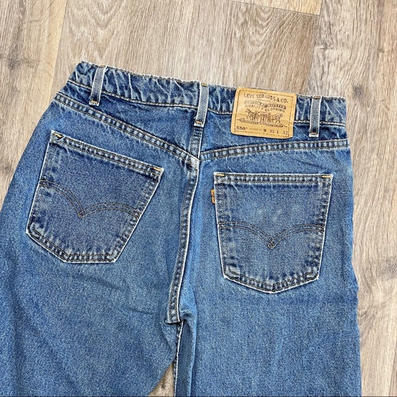 Levi's 550 Orange Tab Jeans 31X32 Relaxed Made USA - Picture 4 of 10